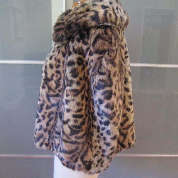 Vintage Bebe Leopard Print Faux Fur Capelet - Picture 3 of 8